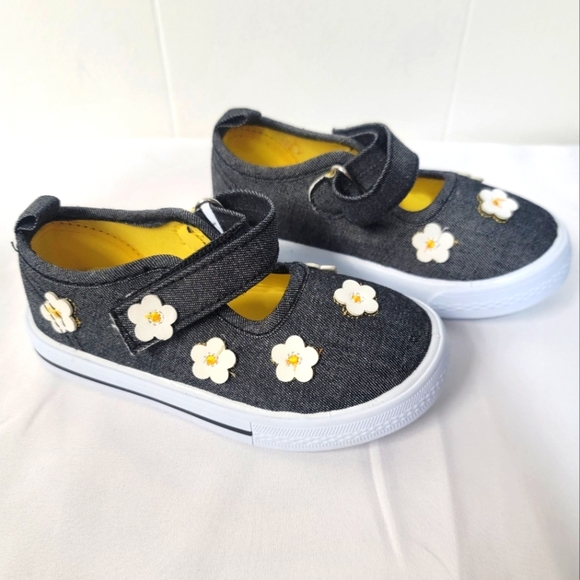Papos Daisy Chambray Mary Jane Sneakers Toddler size 5 - Picture 1 of 4